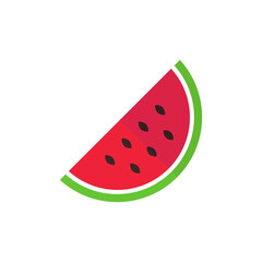 Poster - Watermelon flat vector icon