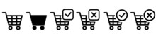 Shop Carts Icon Vector Set. Basket Illustration Sign Collection. Buy Symbol.