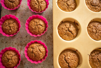 homemade cakes, muffins in a silicone baking dish. The rise in price of sugar, confectionery. sugar deficiency