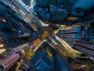 Fototapete - Top down view of Hong Kong shopping mall