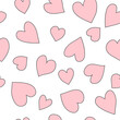 vector pink hearts seamless pattern love symbol valentine wallpaper