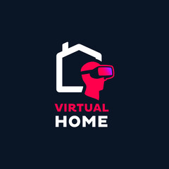 Wall Mural - Home Virtual Reality Logo