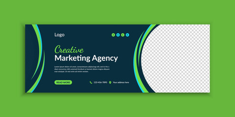 Wall Mural - Corporate digital marketing agency social media post and web banner template