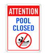 © ti555design - Attention Pool Closed For Maintenance, No Swimming Sign