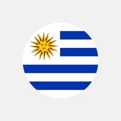 Canvas Print - Country Uruguay. Uruguay flag. Vector illustration.