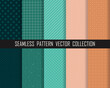 Summer breeze color hues combination seamless pattern set