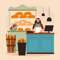 Wall Mural - Bakery Colored Concept