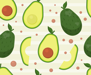 Wall Mural - Avocado seamless pattern