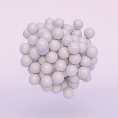 Wall Mural - abstract background with aggregation of golf balls.