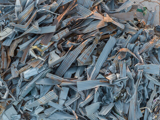 scrap metal at construction site, atlanta, georgia