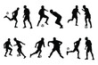 © Creative-Village - Set of football, soccer players, Football, soccer, players silhouette
