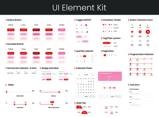 vector ui elements kit for website template and mobile application