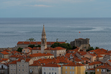 Wall Mural - The Old Town is a historical area of ​​the Montenegrin resort of Budva on the Adriatic Sea