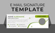 © MdAbdul - Modern creative business and corporate email signature with an author photo place with white background, unique vector design template.