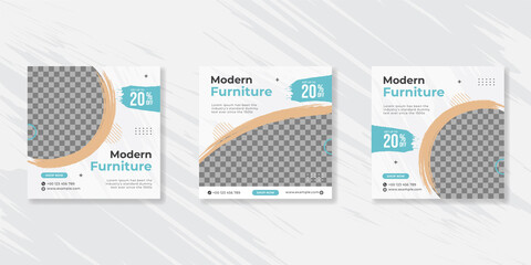 Modern Furniture social media post templates design