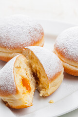 Wall Mural - donuts filled with apricot jam