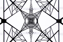 Energy Tower Creating Abstract Background Geometric Shapes