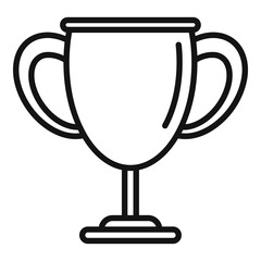 Canvas Print - School cup icon outline vector. Test exam