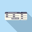 © anatolir - Pass ticket icon flat vector. Air plane