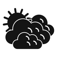 Poster - Sunny sky icon simple vector. Rain cloudy