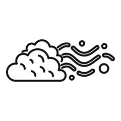 Canvas Print - Cloudy wind icon outline vector. Rain forecast