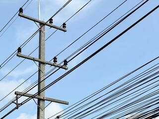 Poster - close up pylon in country Thailand