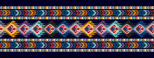 Ikat Abstract Geometric Ethnic Seamless Pattern Design. Tribal Boho Native Textile Turkey Traditional Embroidery Vector. Aztec Fabric Carpet Mandala Ornaments Textile Decorations Wallpaper.