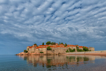 Wall Mural - Montenegrin picturesque island of St. Stephen in the Adriatic Sea