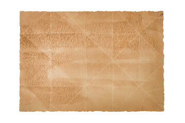 Wall Mural - Old brown paper texture isolated on white , clipping path included,..