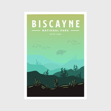 Biscayne National Park Poster Vector Illustration Design