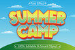 © Haidar Studio14 - Summer Camp Editable Text Effect 3 dimension Emboss Cartoon Style