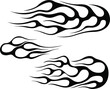 © ARTSTOK - Fire flames isolated on white background. Tribal tattoo design.