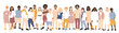 © Stafeeva - Children of different ethnicities stand side by side together. Flat vector illustration.