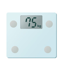 Wall Mural - Digital weight scale 75kg vector illustration

