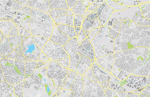 Birmingham City Map. Vector Illustration. United Kingdom
