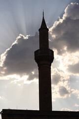 Wall Mural - mosque at sunset