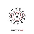Monkeypox virus sign, icon. Editable vector illustration