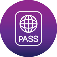 Sticker - Passport Icon