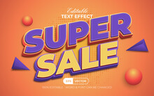 Super Sale Text Effect Style. Editable Text Effect.