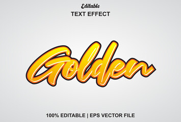 Wall Mural - golden orange text effect editable for promotion and logo.