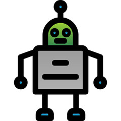 Canvas Print - Robot Icon