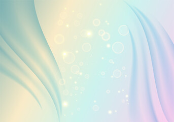 Wall Mural - New design of pastel background with smooth wavy shapes vector