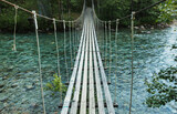 Fototapeta Mosty linowy / wiszący - Suspension rope bridge