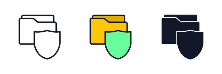Wall Mural - secure icon symbol template for graphic and web design collection logo vector illustration