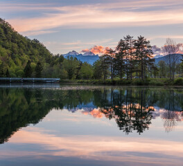 Wall Mural - Spring by the lake in Zavrsnica valley