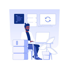 Wall Mural - database programming isolated concept vector illustration. developer programming and coding database