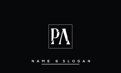 PA,  AP,  P,  A   Abstract  Letters  Logo  Monogram