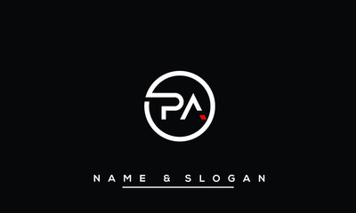 PA,  AP,  P,  A   Abstract  Letters  Logo  Monogram