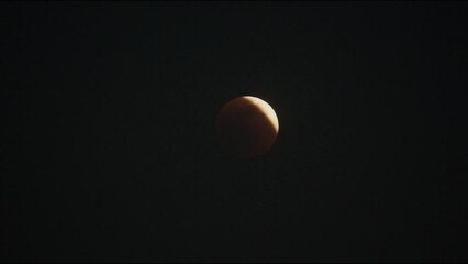 Wall Mural - total lunar eclipse. partial lunar eclipse after its maximum contact. solar eclipse of the sun. as s