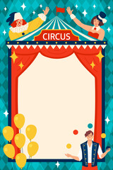 Wall Mural - Circus Poster Flat